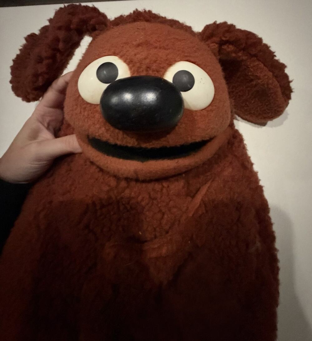 VTG 1977 Fisher Price 852 Jim Henson Muppet Hand Puppet Plush Rowlf the Dog